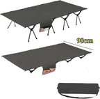 Folding Camping Cot Camping Bed Aluminum Alloy Folding Ultra-Light Lightweight Outdoor Camping Tent Break 4/3pcs Rods(80cm Balck A)