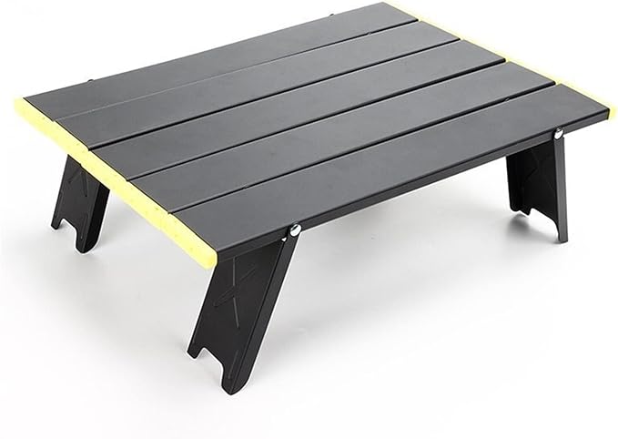Camp Table Portable Folding Camping Table Foldable Aluminum Alloy Outdoor Dinner Desk Furniture Mini Picnic BBQ Tours Tableware (Color : Mini Silver)