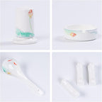 Cups and Saucers Set Nordic Ceramic Tableware Suit Glaze Dish Combination Dishes Suitable for Family Hotel Restaurant 58 Piece