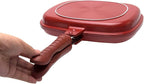 Square Double Sided Frying Pan, Kitchen Non-stick Baking Pancake Pan Omelette Trays, Indoor/Outdoor Camping Sandwich Toaster Grill, Cooks Toasties, Breakfast and More
