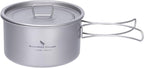 Boundless Voyage Camping Cookware Lightweight Cooking Pot Set Titanium Pot Portable for Outdoor Cooking Traveling Hiking Trekking Backpacking, 1-5 Person