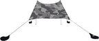 Neso Portable Beach Tent Sun Shelter with Sand Anchor - Lightweight Beach Shade Canopy - Easy Setup for Family Outings - Patented Reinforced Corners - UPF 50+ Sun Protection - 7 x 7ft - Grey Camo