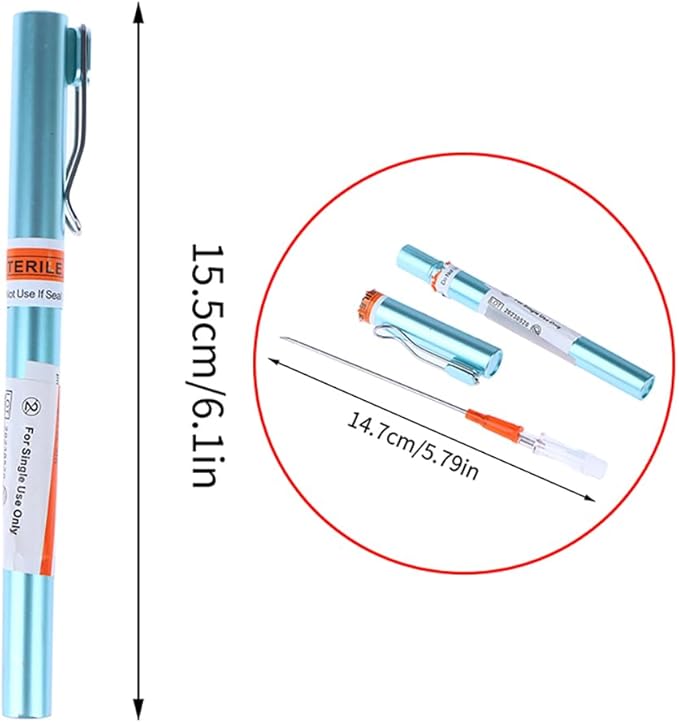 2pcs 14G Emergency First Aid Kit Tension Pneumothorax Thoracic Needle Chest Decompression Needles Body Piercing Needle