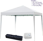 Impact Canopy 10' x 10' Canopy Tent Gazebo with Dressed Legs, White