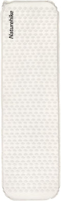 Naturehike Self-Inflating Sleeping Mat Lightweight Comfortable Asleep Pad 1.4" Sponge Filling Ergonomic for Hiking Picnicking Outdoor Activities & Family Camping Portable Foldable (White-Rectangle)