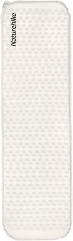 Naturehike Self-Inflating Sleeping Mat Lightweight Comfortable Asleep Pad 1.4" Sponge Filling Ergonomic for Hiking Picnicking Outdoor Activities & Family Camping Portable Foldable (White-Rectangle)