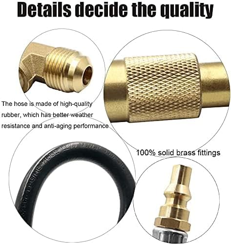 Blackstone 24FT Propane Hose - Rv Adapter Extension for 17" & 22" Griddles, Quick Connect for Camp Chef Stove & Portable Fire Pit