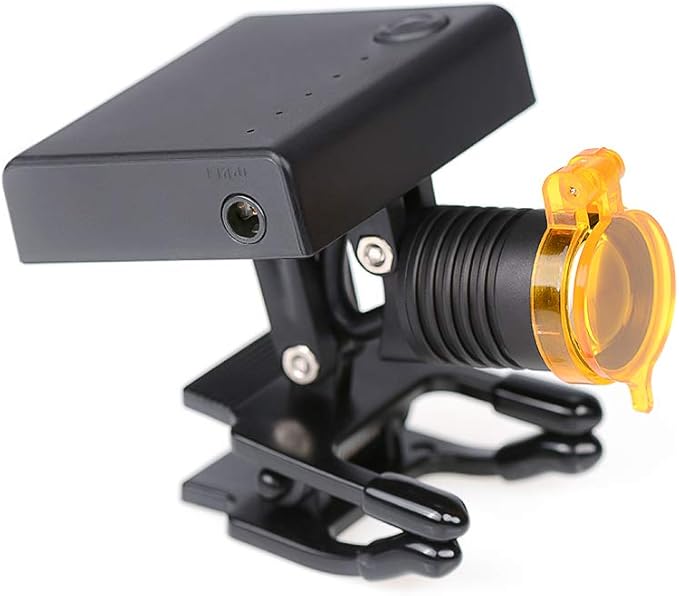 US 3W Light LED Headlamp with Optical Filter,Universal Clip Compatible with All Loupes and Safety Glasses DY-010