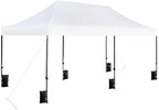 Yaheetech Heavy Duty Pop Up Canopy Tent, 10x20 Commercial Instant Shelter Tent for Wedding, Parties, Adjustable Outdoor Canopy with Wheeled Carry Bag, 6 Sandbags & 10 Stakes, White
