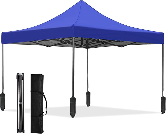 BestOffice Canopy Tent, 10X10 FT Pop Up Canopy Outdoor Instant Tent Slant Legs with Carrying Bag, Portable Gazebo Shelter for Patio Deck Garden and Beach