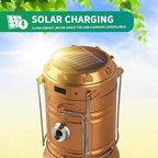 LED Camping Lantern, Solar and Rechargeable Lantern Flashlight Collapsible and Portable Light for Daily/Camp/Hiking/Night Fishing/Emergency/Hurricanes/Storm(1 Pack)