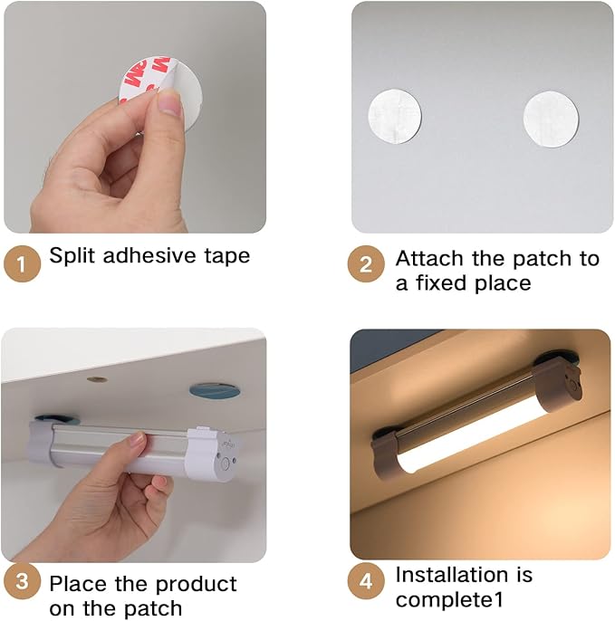 LETOUR Cabinet Light LED Tube Magnetic Light 4000Lumens 5200mAh 3 Colour Stepless Brightness Dimming Camping Lantern USB Rechargeable Portable Lights with 2 Magnets Endurance for 60 Hours