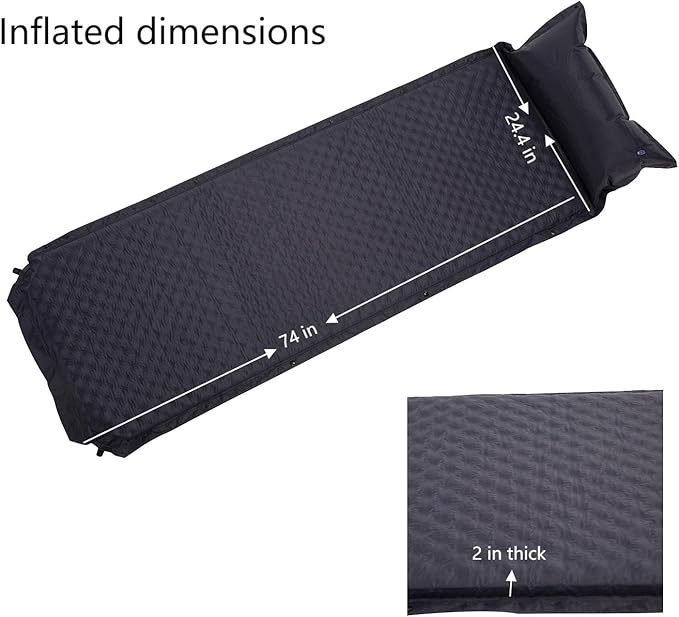 Air Mattress Ultralight Inflatable Sleeping Pad Sleeping Mat for Camping Backpacking, Hiking - Airpad, Inflating Bag, Carry Bag