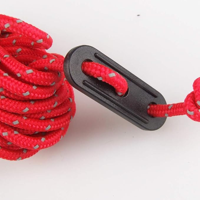 20PCS Plastic Cord Tensioners Rope Adjuster Tent Guy-Line Wind Rope Buckle Fastener Tightener for Camping Hiking Outdoor Gear Accessories