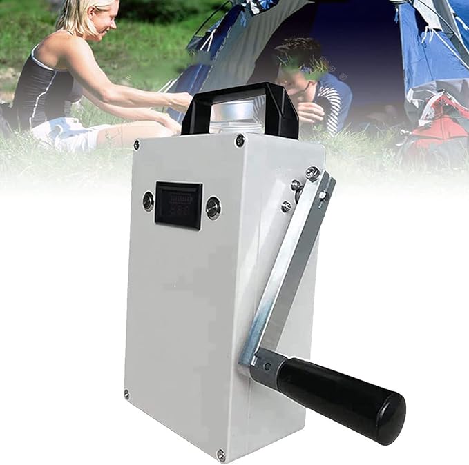 Outdoor Generator Portable Hand Crank Generator,12v 220v 5000mah 150w Solar Hand Shake Generator,for Emergency, Camping,Led Emergency Power Lighting Should,110V