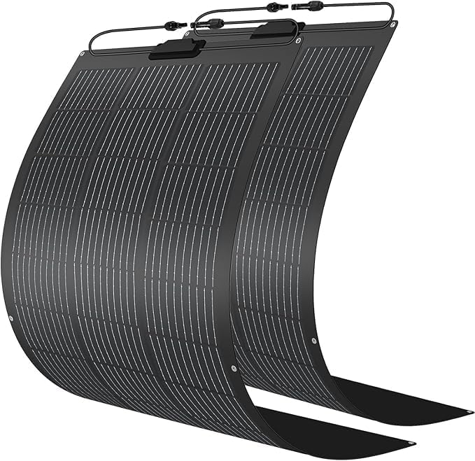 Flexible Solar Panel 800 Watt,2pcs 400 Watt Monocrystalline Solar Panel10BB High Efficiency Module PV Power for 12-24V Battery Charging Car Battery Camper RV Yacht Boat