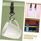 15pcs Outdoor Camping Hooks Heavy-Duty Plastic Steel Portable Storage Hanger for Tent Lantern Clothing and Kitchen Utensils for Hiking and Camping