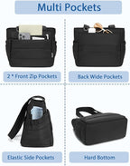 Lunch Box Tote Bag - Versatile Soft Insulated Lunchbox for Women - Lightweight Stylish Simple Lunch Pail Reusable Xlarge Cooler Bag for Adults Work Office Camping Picnic Travel Outdoor Trips Black 15L