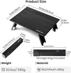 ONETIGRIS Ultralight Backpacking Table, Compact Pop-Up Folding Table for Camping, Hiking, Beach, Picnic, Travel