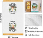 4Pcs Camping Kitchen Towels 24x14 Inch, Bonfire Forest Tent Rv Decor Waffle Weave Dish Towels for Kitchen, White Absorbent Microfiber Hand Tea Towel, Novelty Camping Gifts for Women Campers