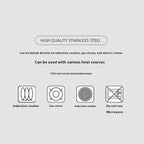 3. Portable Outdoor Cooking Set with Detachable Handle Rust-Resistant Camping Pots for Backpacking Campfires & Travel Outdoor Cooking Tableware for Hiking