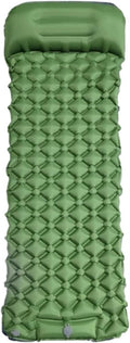Outdoor Camping Inflatable Mattress Sleeping Pad with Pillows Hiking(Gray)
