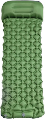 Outdoor Camping Inflatable Mattress Sleeping Pad with Pillows Hiking(Gray)