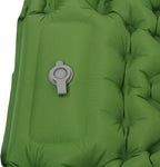 Ergonomic Inflating Sleeping Pad with Built in Pump, Nylon Material, and Storage Bag for Office, Camping, and Outdoor Use (Olive Green)