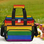 Insulated Lunch Bag Rainbow LGBTQ Pride Adult Large Reusable Lunch Box Leakproof Cooler Tote Bag Lunchbox Freezable Lunch Bag with Adjustable Strap for Women Men Picnic Work Beach
