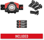 Coast FL85 615 Lumen Dual Color Pure Beam Focusing LED Headlamp with Twist Focus Hinged Beam Adjustment, Hard Hat Compatibility and Reflective Strap, Red