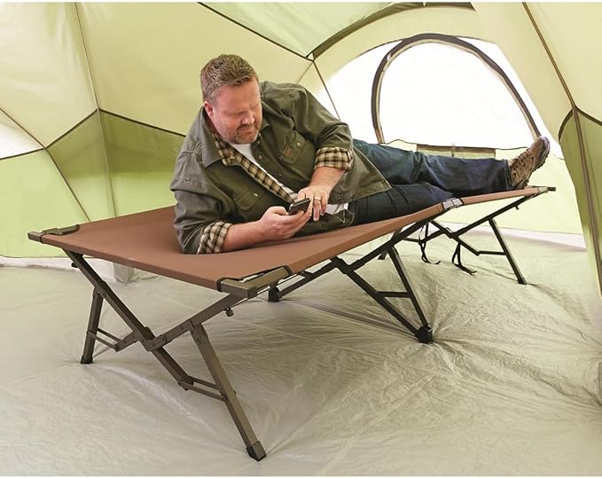 Guide Gear Folding Bed for Camping, Portable Tent Sleeping Cot for Adults, Oversized Heavy Duty, XL Magnum Cot, 600-lb. Capacity