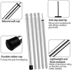 SAN LIKE Telescoping Tarp Poles Adjustable Tent Poles for Tarp Canopy Awning Shelter Backpacking Hiking - (Adjustable Length - Steel Increase Thinckness)