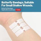 AZEN 14 Pack Emergency Wound Closure Strips, Butterfly Bandages, Emergency Laceration Closure Kit, Repair Wounds Without Stitches, Quick Clot Zip Stitch Wound Closures Device