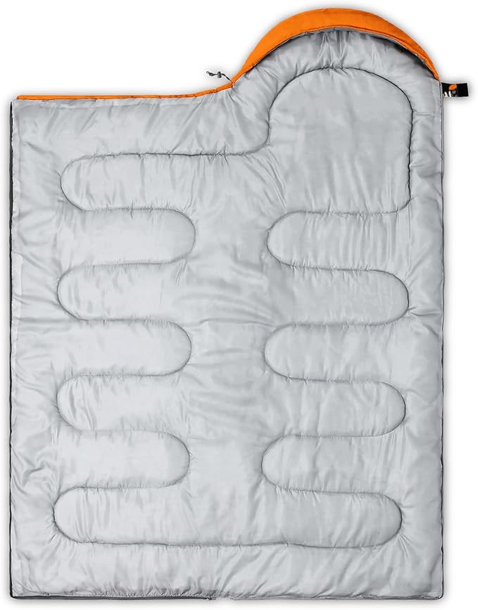 QOOMO Camping Sleeping Bags,3 Season Warm & Cool Weather,Lightweight,Waterproof Sleeping Bags for Adults & Kids,Traveling,and Outdoors,Camping Gear Equipment