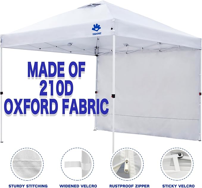 Instant Canopy Tent Sidewalls for 10x10 Pop Up Canopy Waterproof,99% UV Protection，3 Piece Sidewalls, Black(3PCS Sidewall Only, Canopy Tent NOT Included)
