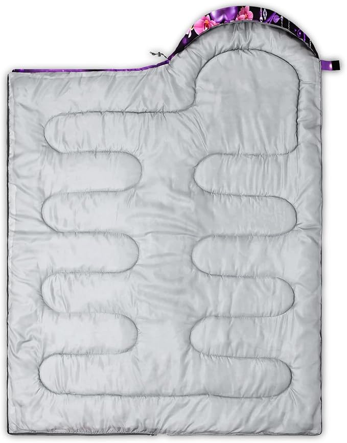 QOOMO Camping Sleeping Bags,3 Season Warm & Cool Weather,Lightweight,Waterproof Sleeping Bags for Adults & Kids,Traveling,and Outdoors,Camping Gear Equipment