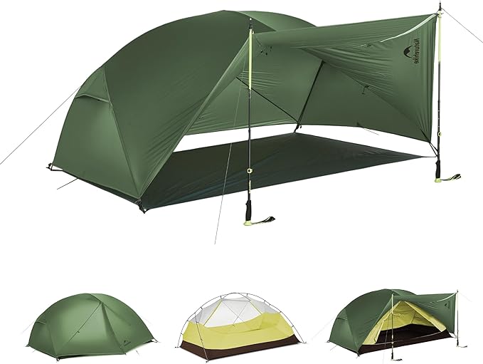 Naturehike Mongar Base 2-3 Person Camping Tent, Lightweight Waterproof Backpacking Tent with Footprint