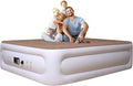 Etto Air Mattress Queen with Built in Pump, 18 inch Luxury Double High Air Bed Fast Inflation/Deflation, Portable Inflatable Blow up Mattress with Carry Bag for Camping, Home&Guests, 650lb MAX