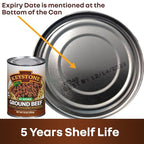Keystone Meats All Natural Heat and Serve Ground Beef 14 oz – Fully Cooked Canned Meat – Ready to Eat – 5-Year Shelf Life – Pantry Staple for Everyday Meals, Emergency Survival Canned Food – Made in USA – Pack of 24