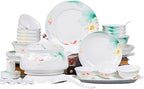 Cups and Saucers Set Nordic Ceramic Tableware Suit Glaze Dish Combination Dishes Suitable for Family Hotel Restaurant 58 Piece