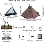 Camping Hot Tent with Wood Stove Jack Winter Teepee Tent 4 Season Backpacking Tent for Survival Hunting Military Fishing