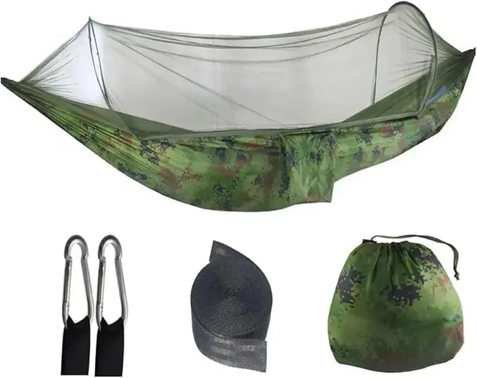 Camping Hammock With Mosquito Net Sleeping Tent Hammock Suitable Camping Hammock Outdoor Furniture，Compatible For Garden(Camouflage)