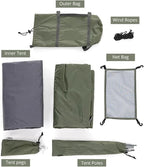 2-3 Person 4-Season Backpacking Tent – Double-Layer Waterproof with Winter Skirt for Camping Hiking Survival