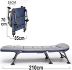 Folding Bed with Mattress Adopted 30mm Wider Square Tube Camping Cot 85cm Wide No Installation Required for Home, Office, Camp, Travel, Vacation