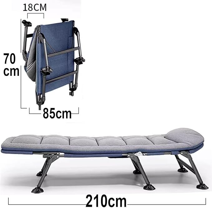 Folding Bed with Mattress Adopted 30mm Wider Square Tube Camping Cot 85cm Wide No Installation Required for Home, Office, Camp, Travel, Vacation