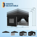Garvee 10x10 Pop Up Canopy Tent, Heavy Duty Commercial Instant Shelter with One-Person Setup, UPF 50+ Waterproof, 100 Sq Ft Shade for Outdoor Events, Camping, Farmers Market