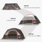 Tents for Camping 4 Person Tent Waterproof Windproof Double Layer Camping Tent, Easy Setup Dome Tent with Large Mesh Windows & Wider Door for Outdoor Camping & Hiking