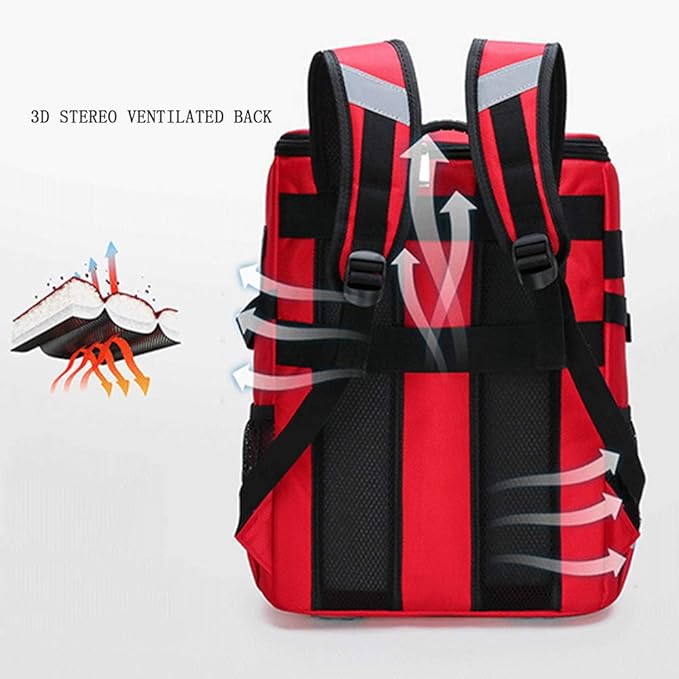 First Aid Kit Package Postpartum Visit Package, Community Care Backpack, Multifunctional Emergency Care Package for Home, Workplace, Travel, Camping, Hiking(Red)