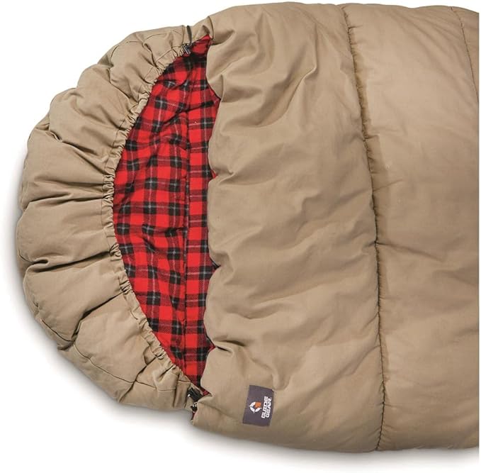 Guide Gear Sleeping Bag for Adults, Cold Weather, Winter, Hiking, Camping, Hunter, Canvas, -30 Degrees