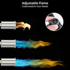 Sondiko Powerful Grill & Cooking Propane Torch L8010, 2 Pack, Sous Vide, Campfire Starter, Adjustable Wood Torch Burner for Searing Steak, BBQ, Welding(Black, Grey) Propane Tank Not Included